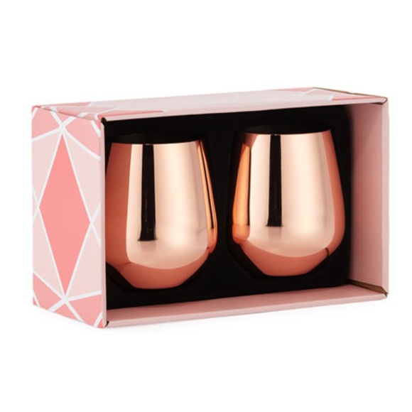 Neiman Marcus Other - Rose Gold Stemless Wine Glasses